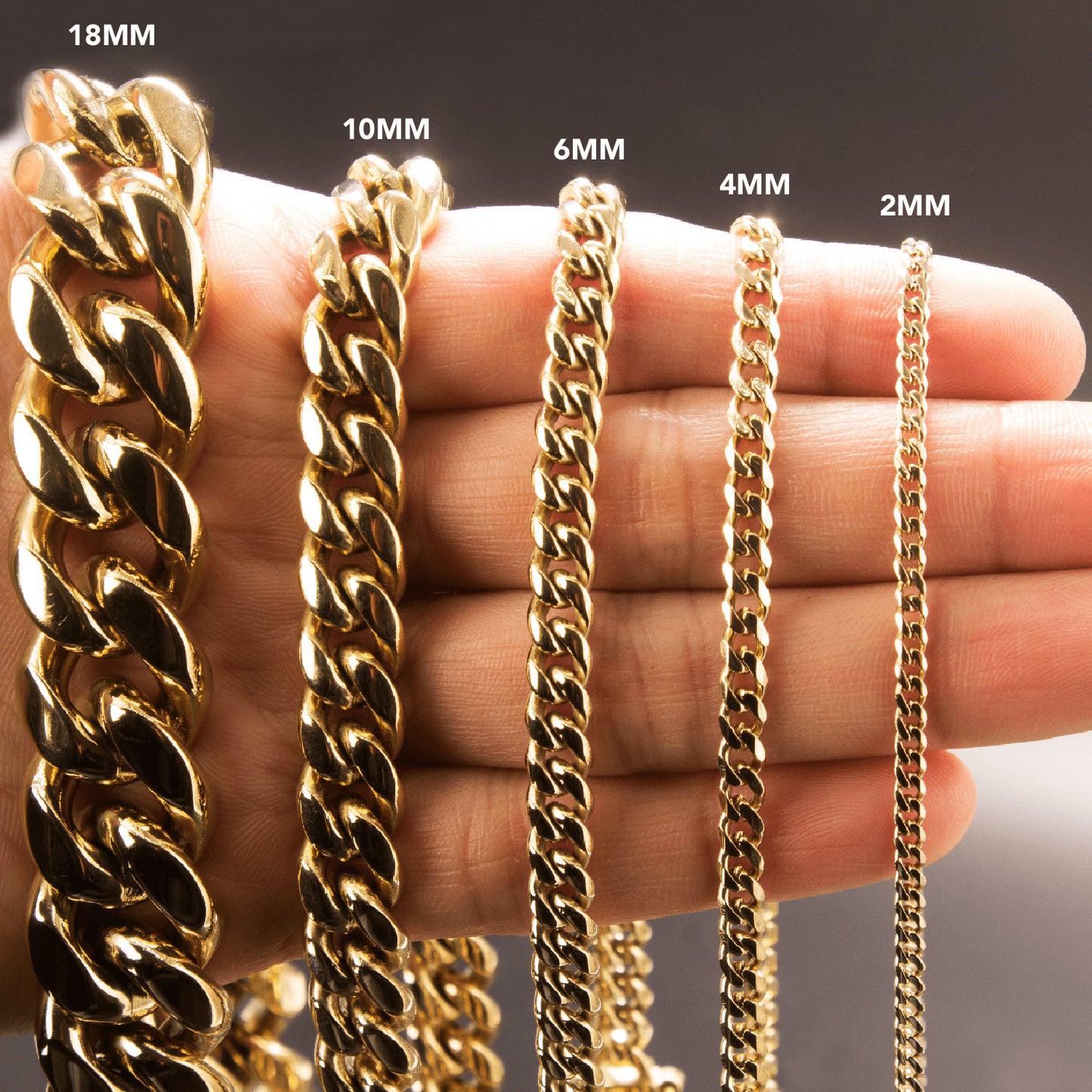 Cadena Cubana Oro Laminado 18k