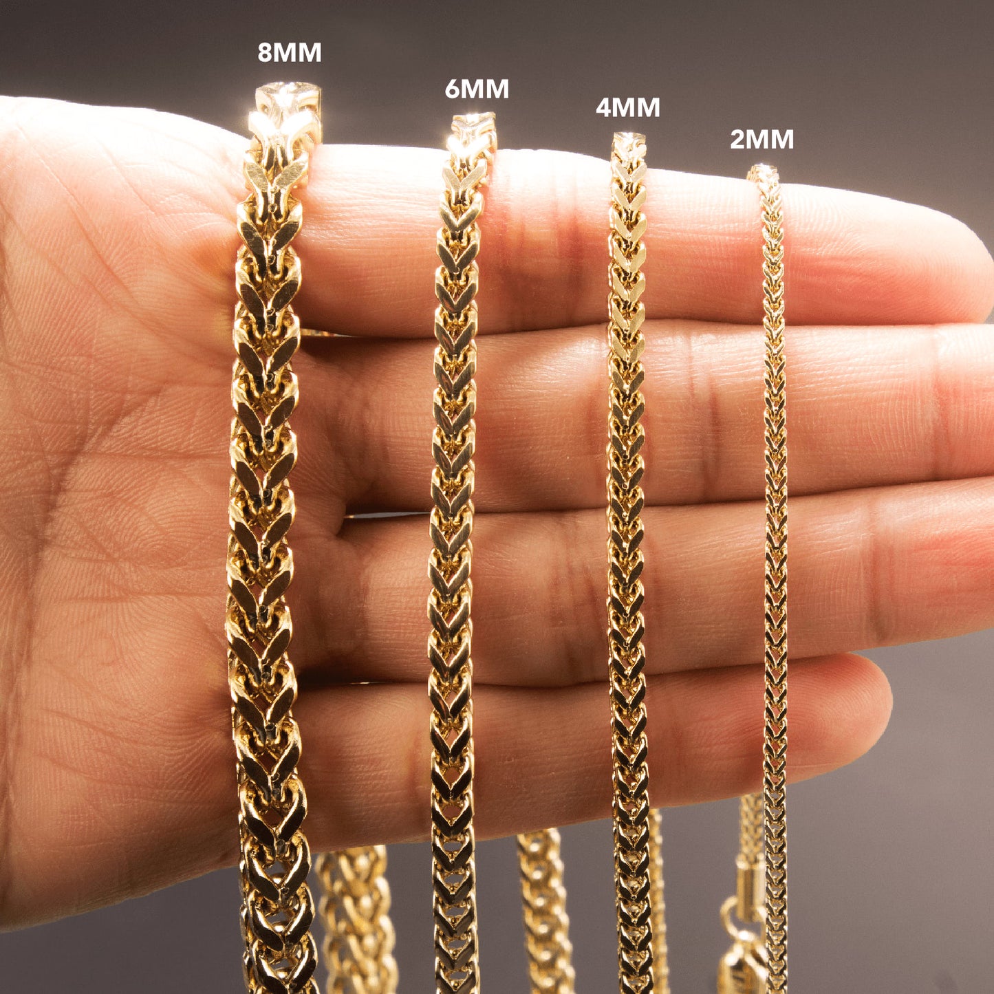 Cadena Espiga Oro Laminado 18k