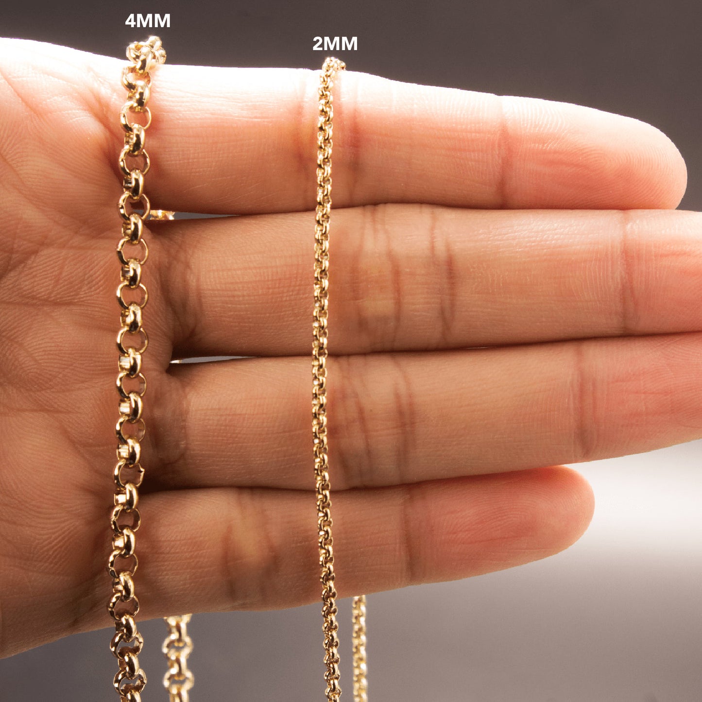 Cadena Rolo Oro Laminado 18k