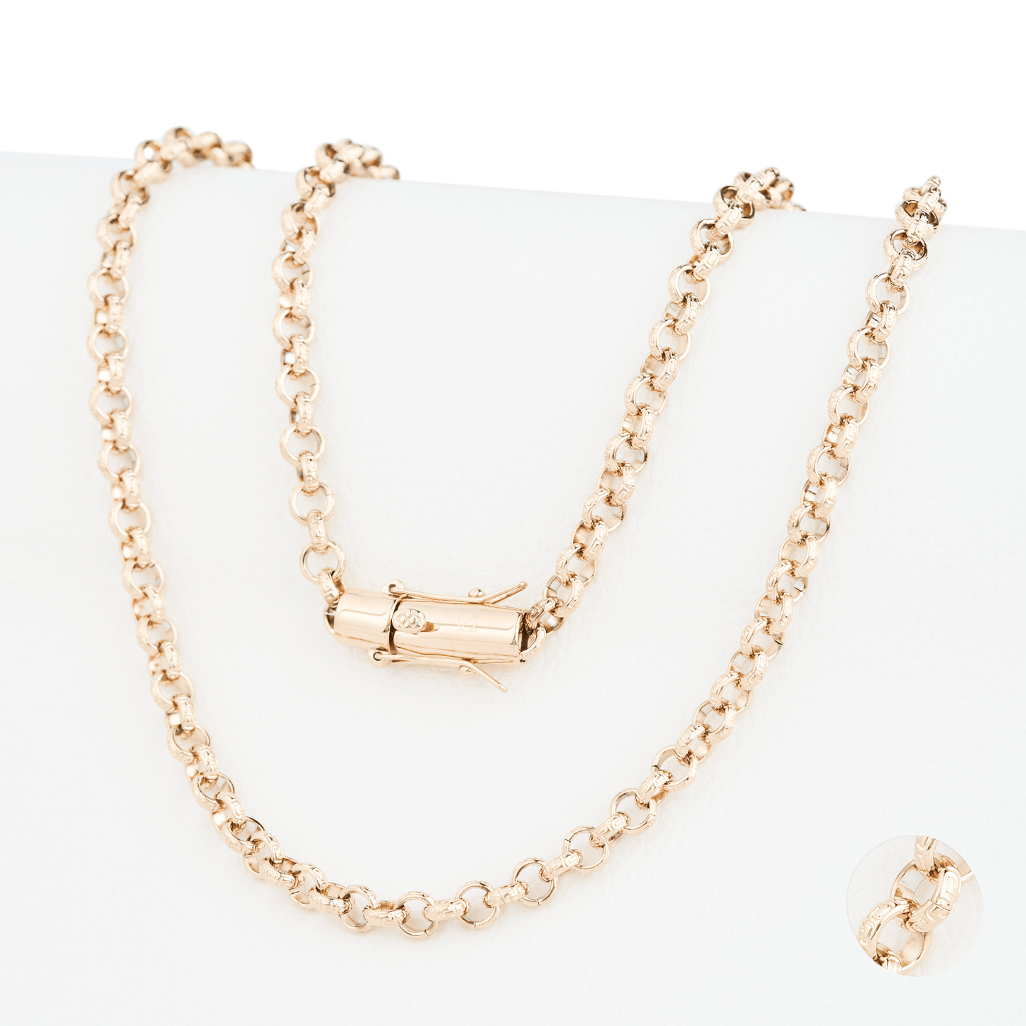 Cadena Rolo Grabado Egipcio Oro Laminado 18k