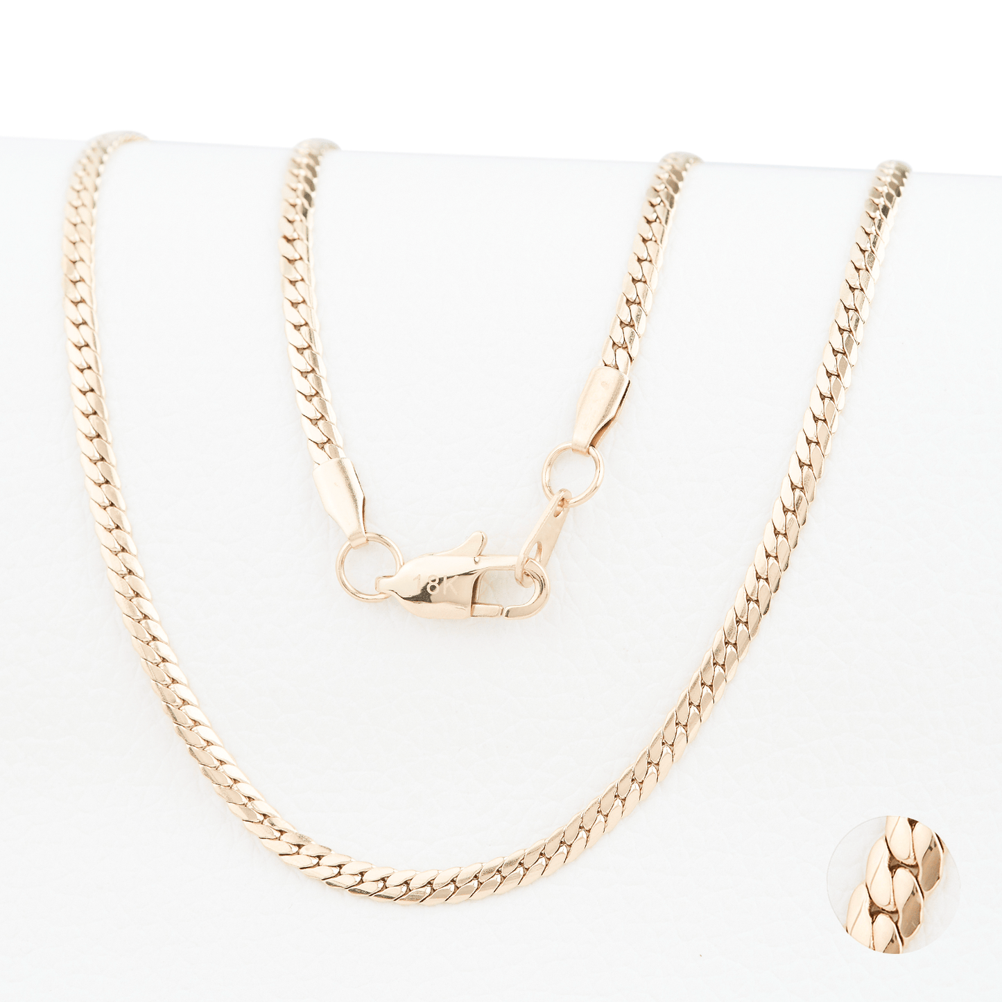 Cadena Serpiente Lisa Oro Laminado 18k