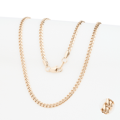 Cadena Cubana Oro Laminado 18k