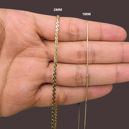 Cadenas Mujer Espiral Oro Laminado 18k