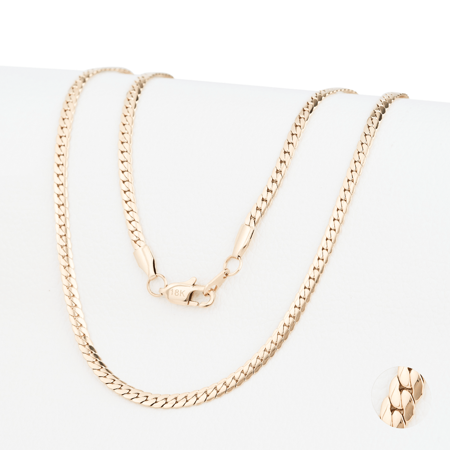 Cadena Serpiente Lisa Oro Laminado 18k