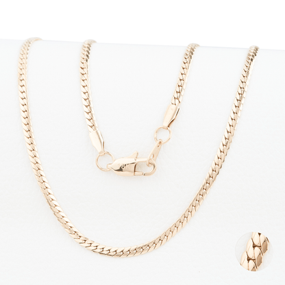 Cadena Serpiente Lisa Oro Laminado 18k