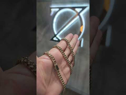 Cadena Cubana Oro Laminado 18k